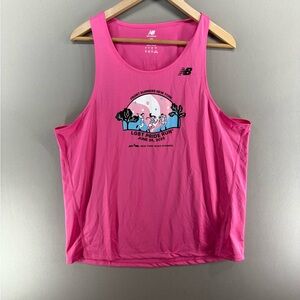 New Balance Shirt Men’s Pink LGBT Pride Run 2025 NYRR Singlet Running Top Large